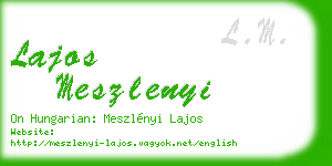 lajos meszlenyi business card